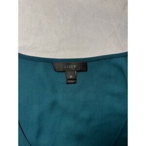 J. Crew Green Cap Sleeve Blouse Top (Size 10)